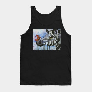 Zebra and Butterfly Tank Top